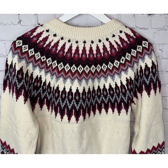 NWT SUNDANCE Eloise Fairisle Pullover Sweater Cream Cotton Wool Size XS $148.00 - Picture 9 of 9
